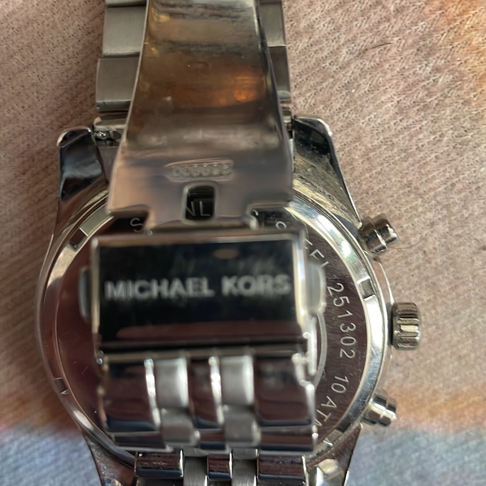 Michael Kors Lexington Chronograph Stainless Steel Watch - Picture 2 of 5